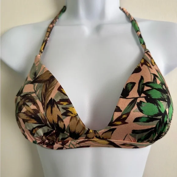 Athleta Green and Tan Leaf Bikini - Picture 3 of 8